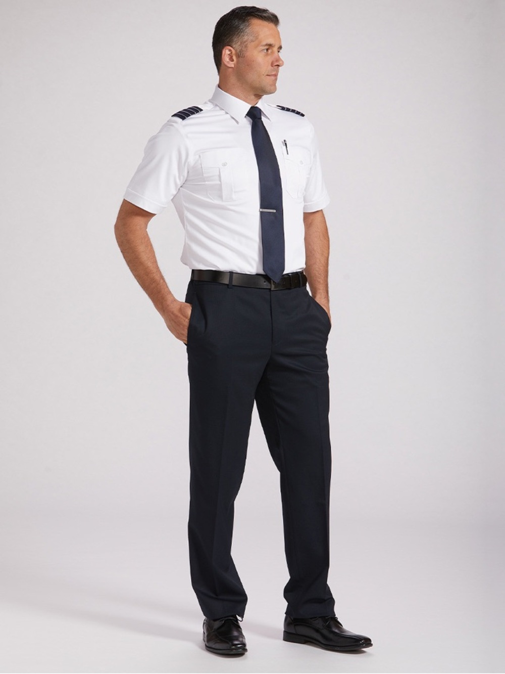 2 pairs 33w-29L Men's Straight-Leg Uniform Pilot Pants - Navy